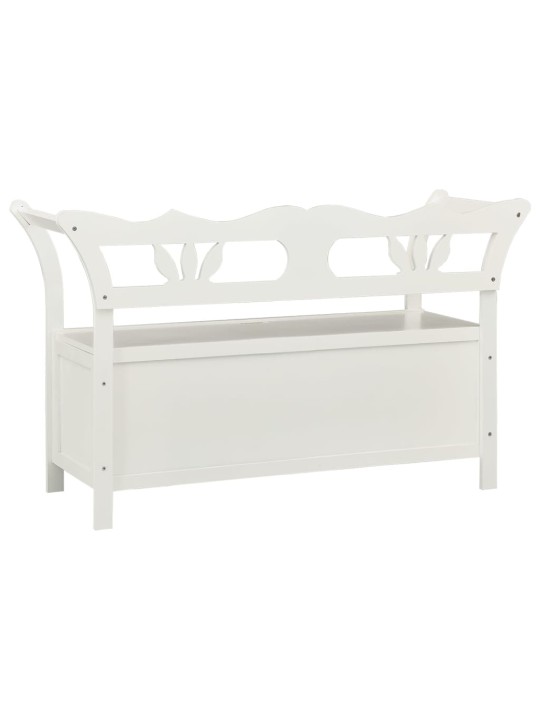 Lavice bílá 107 x 45 x 75,5 cm masivní jedlové dřevo