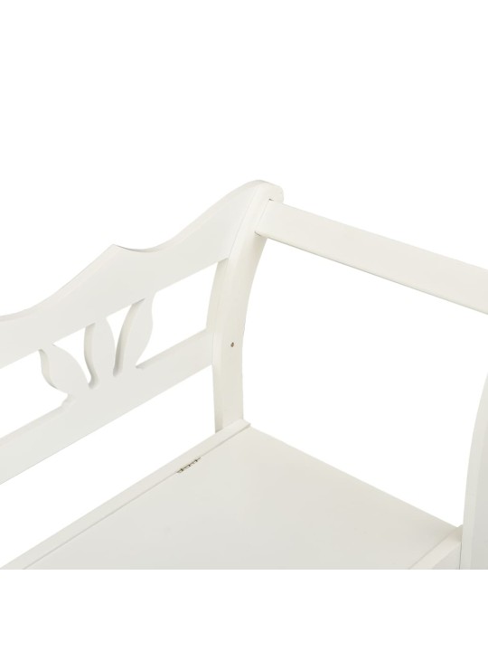 Lavice bílá 107 x 45 x 75,5 cm masivní jedlové dřevo