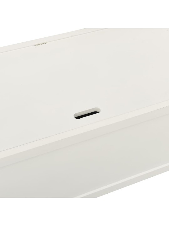 Lavice bílá 107 x 45 x 75,5 cm masivní jedlové dřevo