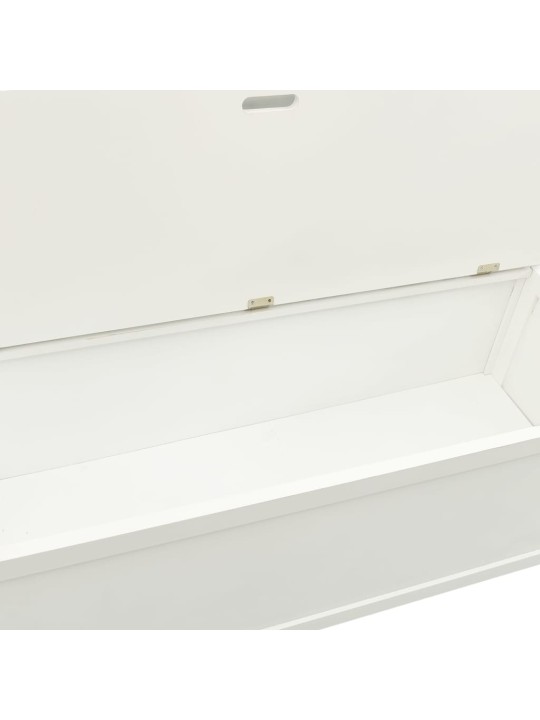 Lavice bílá 107 x 45 x 75,5 cm masivní jedlové dřevo
