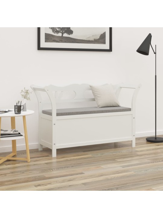 Lavice bílá 107 x 45 x 75,5 cm masivní jedlové dřevo