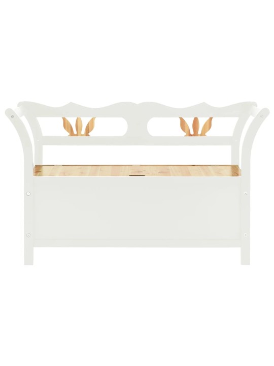 Lavice bílá 107 x 45 x 75,5 cm masivní jedlové dřevo