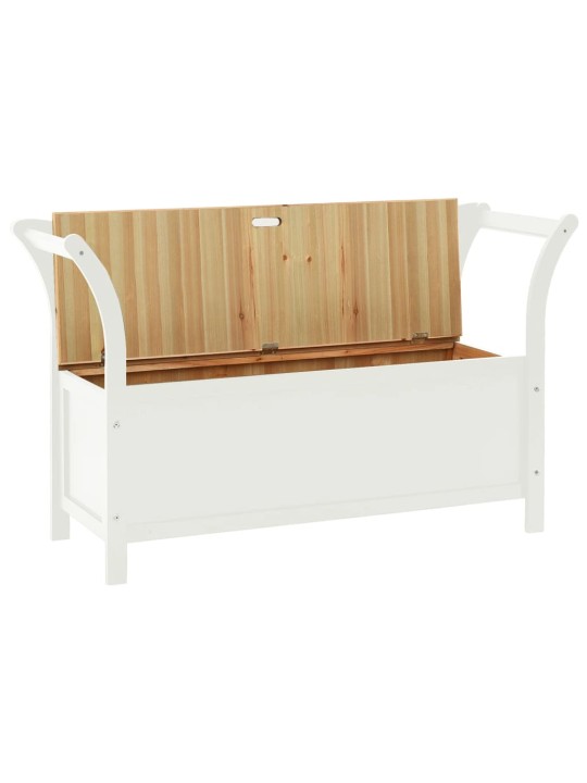 Lavice bílá 107 x 45 x 75,5 cm masivní jedlové dřevo