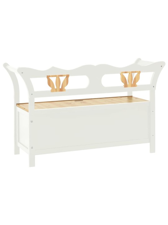 Lavice bílá 107 x 45 x 75,5 cm masivní jedlové dřevo