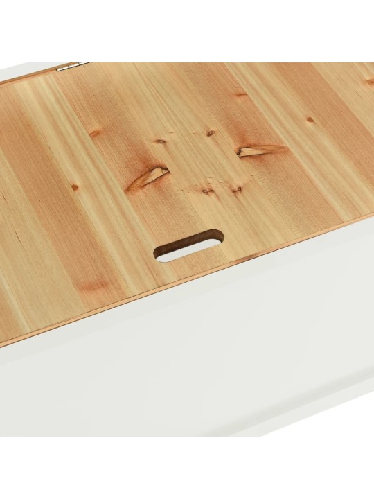 Lavice bílá 107 x 45 x 75,5 cm masivní jedlové dřevo