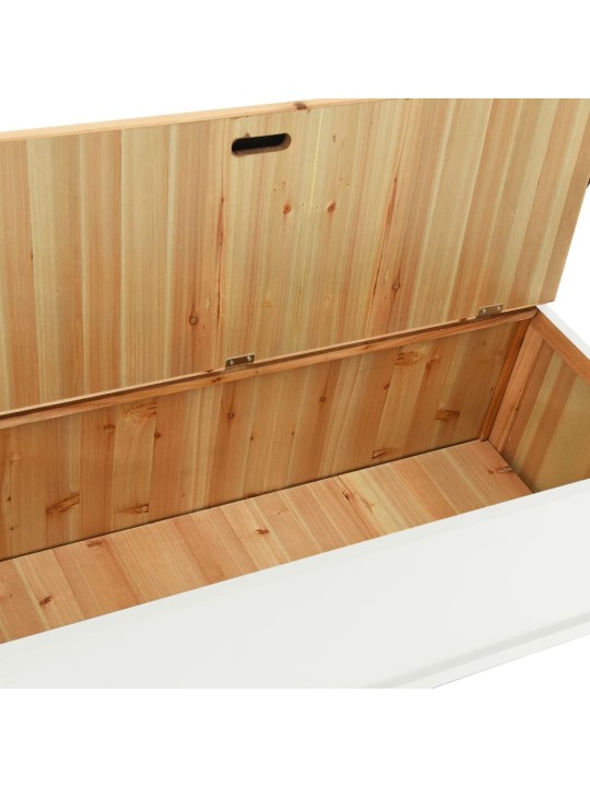 Lavice bílá 107 x 45 x 75,5 cm masivní jedlové dřevo