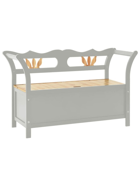 Lavice šedá 107 x 45 x 75,5 cm masivní jedlové dřevo
