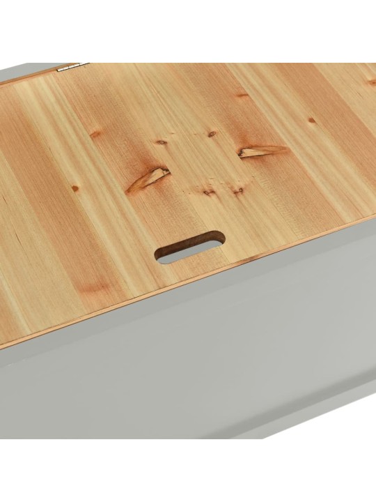 Lavice šedá 107 x 45 x 75,5 cm masivní jedlové dřevo
