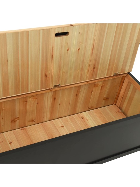 Lavice černá 107 x 45 x 75,5 cm masivní jedlové dřevo
