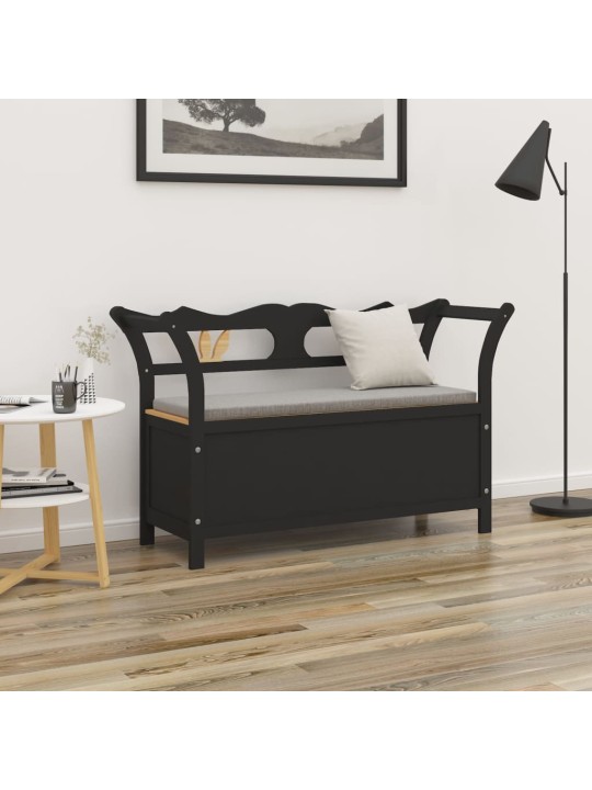 Lavice černá 107 x 45 x 75,5 cm masivní jedlové dřevo