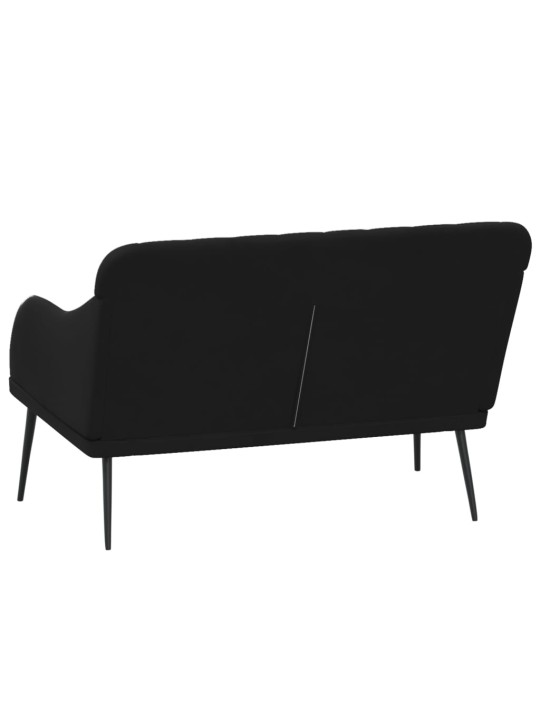 Lavice černá 110 x 76 x 80 cm samet