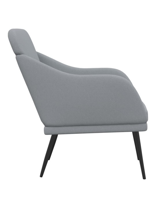 Křeslo světle šedé 63 x 76 x 80 cm textil
