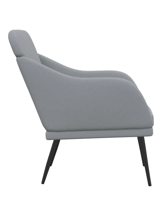 Křeslo světle šedé 63 x 76 x 80 cm textil