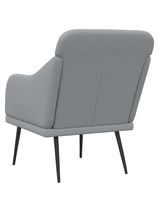 Křeslo světle šedé 63 x 76 x 80 cm textil