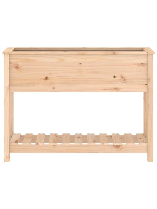Truhlík s policí 111,5 x 34,5 x 81 cm masivní borové dřevo