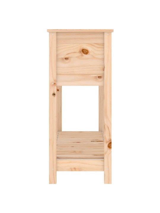 Truhlík s policí 111,5 x 34,5 x 81 cm masivní borové dřevo
