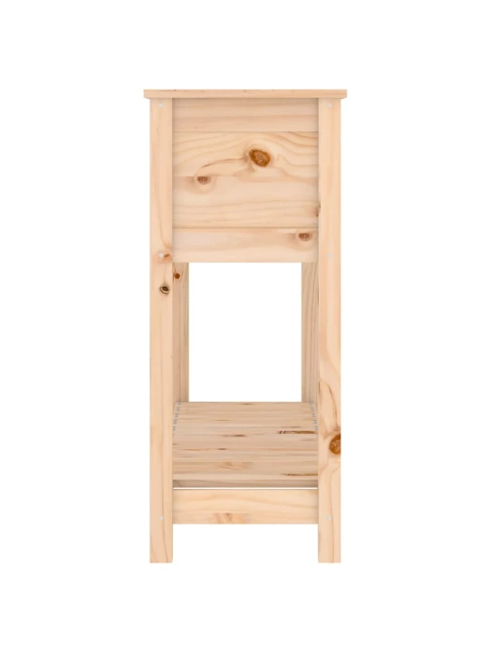 Truhlík s policí 111,5 x 34,5 x 81 cm masivní borové dřevo