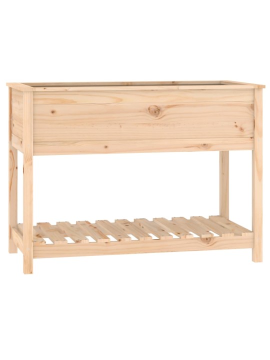 Truhlík s policí 111,5 x 54 x 81 cm masivní borové dřevo