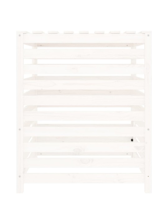 Kompostér bílý 82,5 x 82,5 x 99,5 cm masivní borové dřevo
