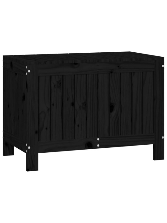 Zahradní úložný box černý 76 x 42,5 x 54 cm masivní borovice