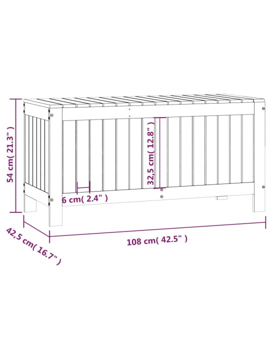 Zahradní úložný box 108 x 42,5 x 54 cm masivní borové dřevo