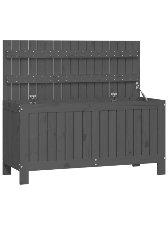 Zahradní úložný box šedý 108 x 42,5 x 54 cm masivní borovice