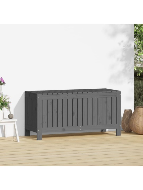 Zahradní úložný box šedý 108 x 42,5 x 54 cm masivní borovice