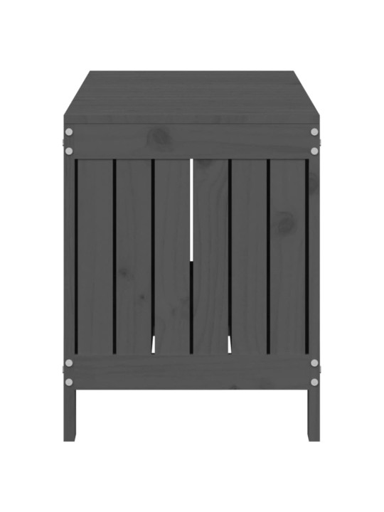 Zahradní úložný box šedý 108 x 42,5 x 54 cm masivní borovice