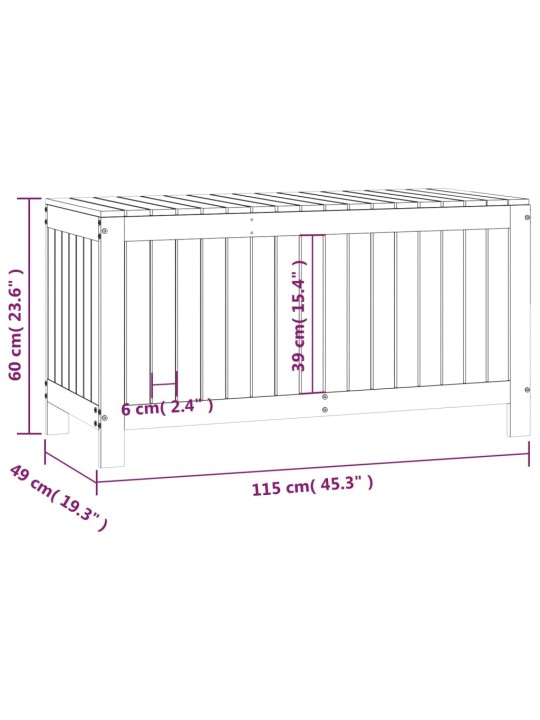 Zahradní úložný box 115 x 49 x 60 cm masivní borové dřevo