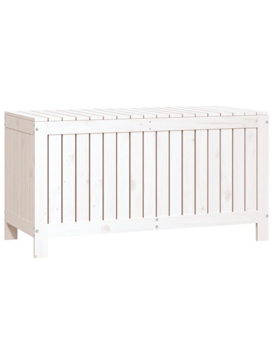 Zahradní úložný box bílý 115 x 49 x 60 cm masivní borové dřevo