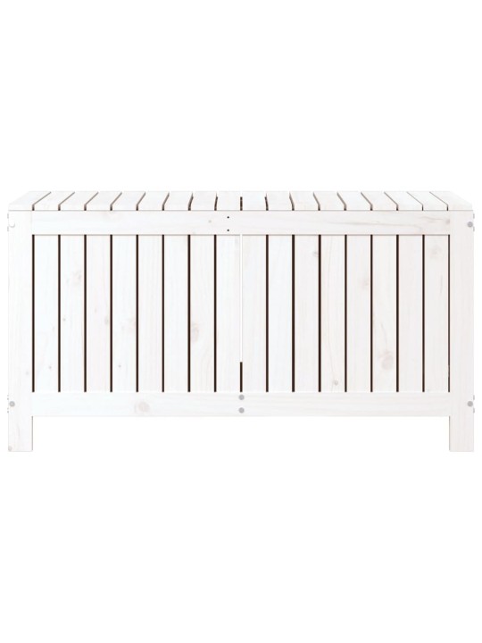 Zahradní úložný box bílý 115 x 49 x 60 cm masivní borové dřevo