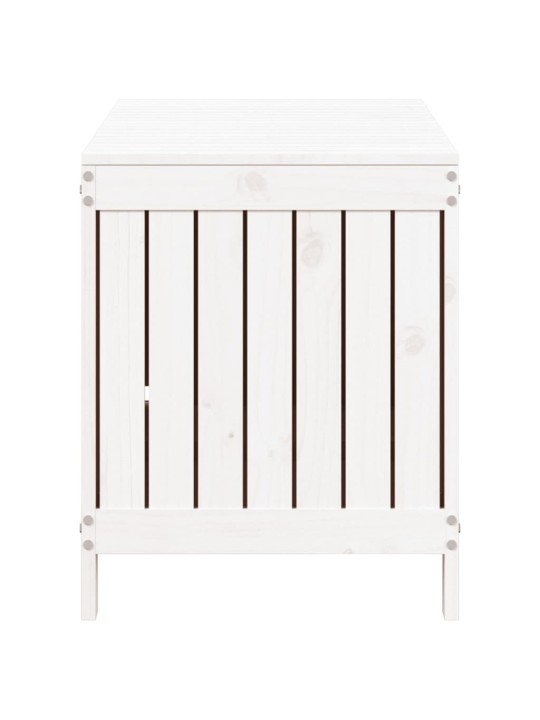 Zahradní úložný box bílý 115 x 49 x 60 cm masivní borové dřevo