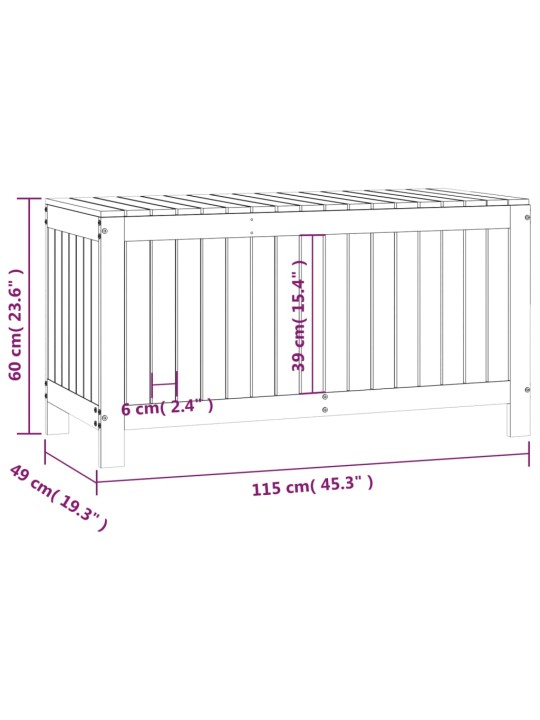 Zahradní úložný box medově hnědý 115x49x60 cm masivní borovice