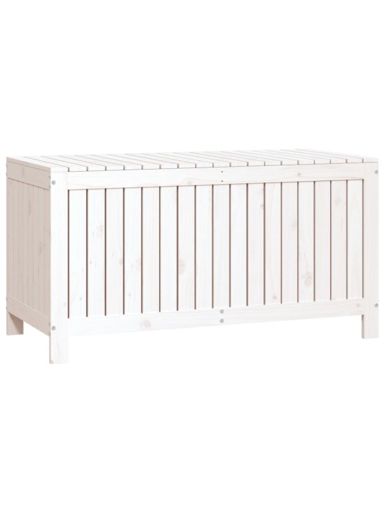 Zahradní úložný box bílý 121 x 55 x 64 cm masivní borové dřevo