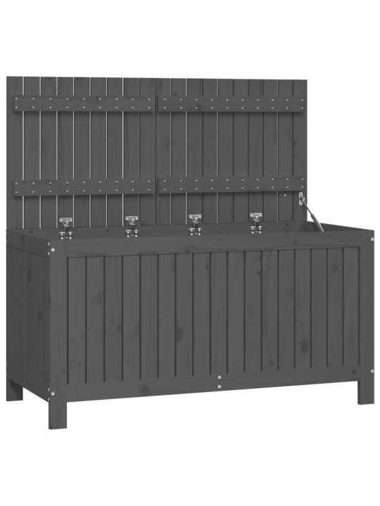 Zahradní úložný box šedý 121 x 55 x 64 cm masivní borové dřevo