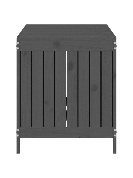 Zahradní úložný box šedý 121 x 55 x 64 cm masivní borové dřevo