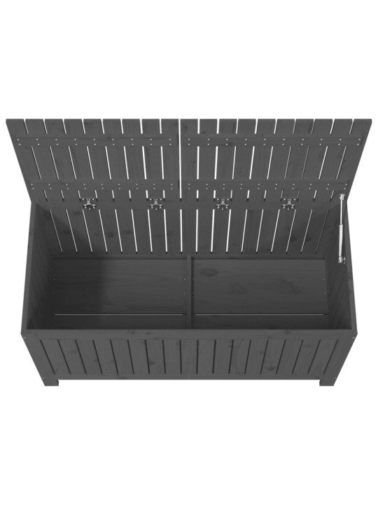 Zahradní úložný box šedý 121 x 55 x 64 cm masivní borové dřevo