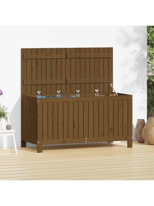 Zahradní úložný box medově hnědý 121x55x64 cm masivní borovice