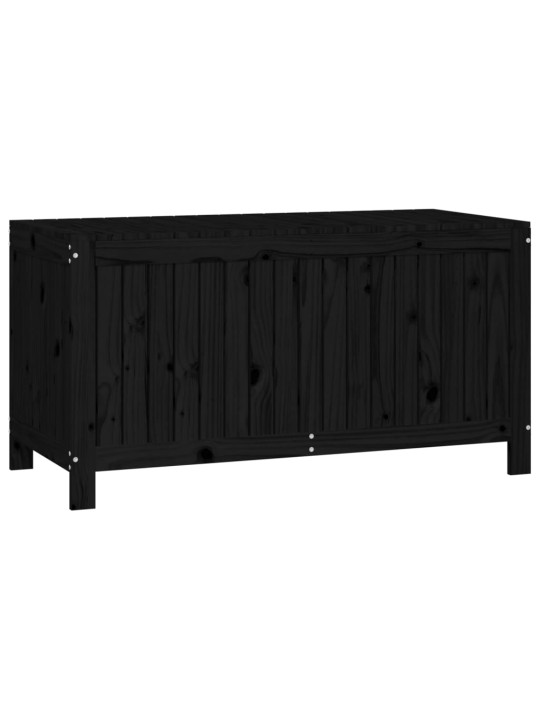 Zahradní úložný box černý 121 x 55 x 64 cm masivní borové dřevo