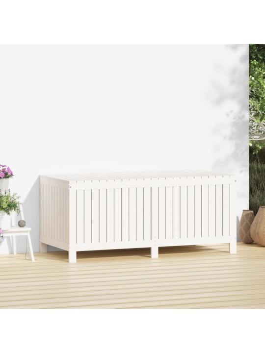 Zahradní úložný box bílý 147 x 68 x 64 cm masivní borové dřevo