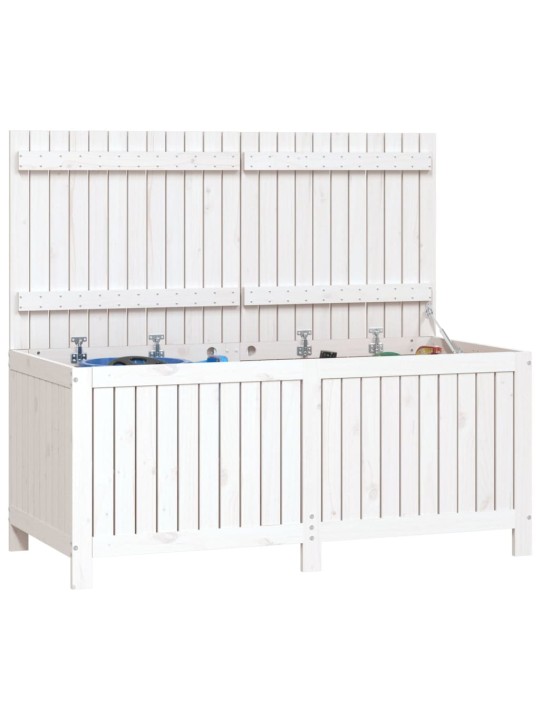 Zahradní úložný box bílý 147 x 68 x 64 cm masivní borové dřevo