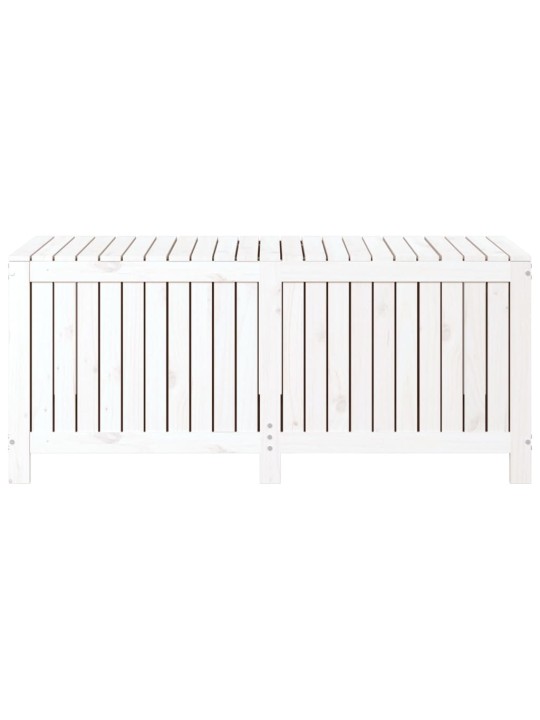 Zahradní úložný box bílý 147 x 68 x 64 cm masivní borové dřevo