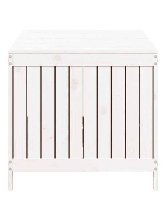 Zahradní úložný box bílý 147 x 68 x 64 cm masivní borové dřevo