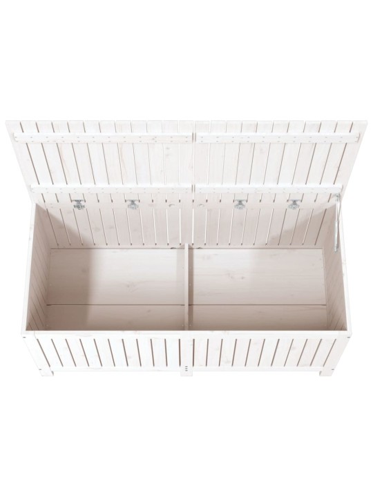 Zahradní úložný box bílý 147 x 68 x 64 cm masivní borové dřevo