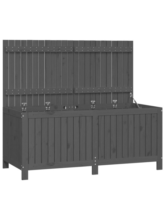 Zahradní úložný box šedý 147 x 68 x 64 cm masivní borové dřevo