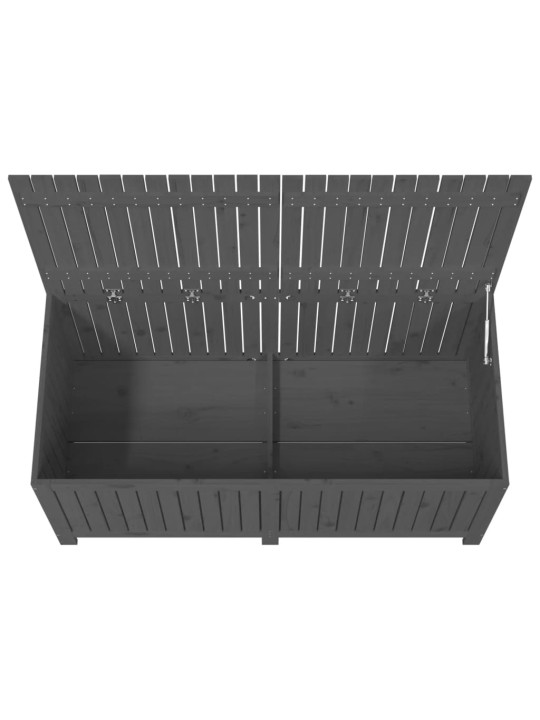 Zahradní úložný box šedý 147 x 68 x 64 cm masivní borové dřevo