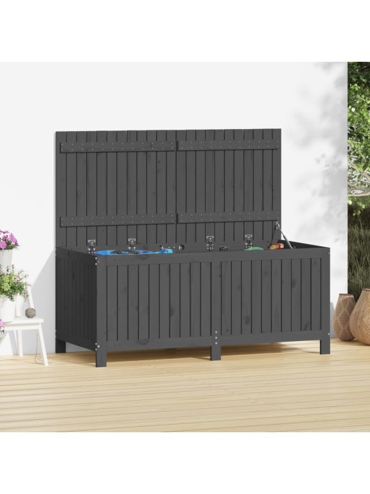 Zahradní úložný box šedý 147 x 68 x 64 cm masivní borové dřevo