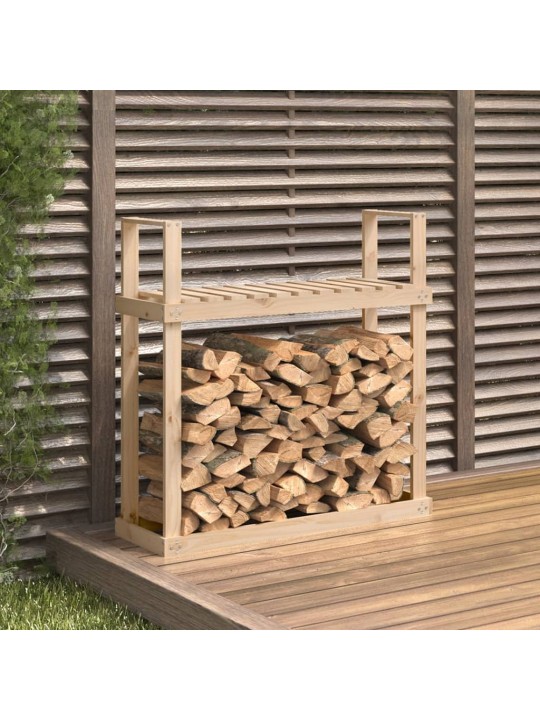 Stojan na dřevo 110 x 35 x 108,5 cm masivní borovice