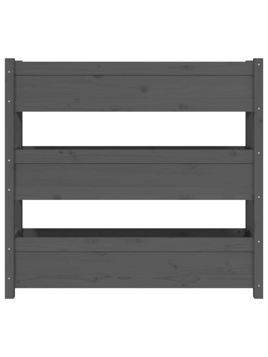 Truhlík šedý 112 x 25 x 104,5 cm masivní borové dřevo