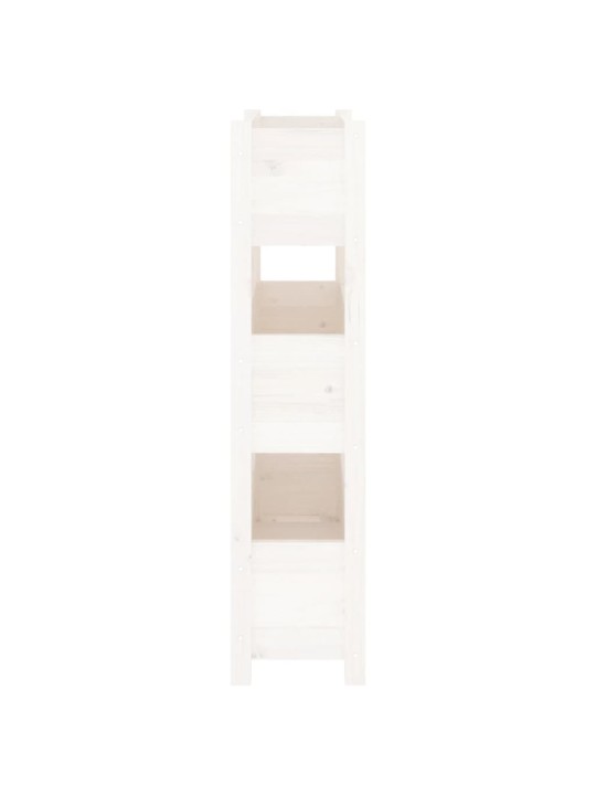 Truhlík bílý 77 x 25 x 104,5 cm masivní borové dřevo